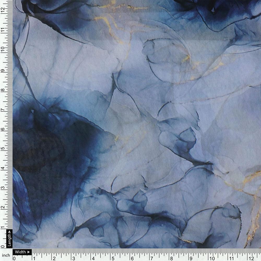 Blue Decorative Weightless Printed Fabric - FAB VOGUE Studio®