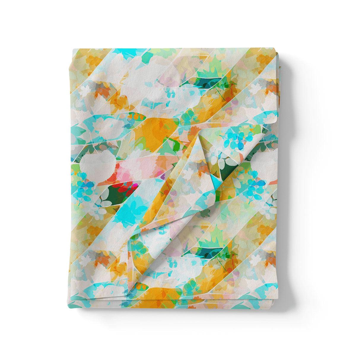 Multicolor Abstract Weightless Printed Fabric - FAB VOGUE Studio®