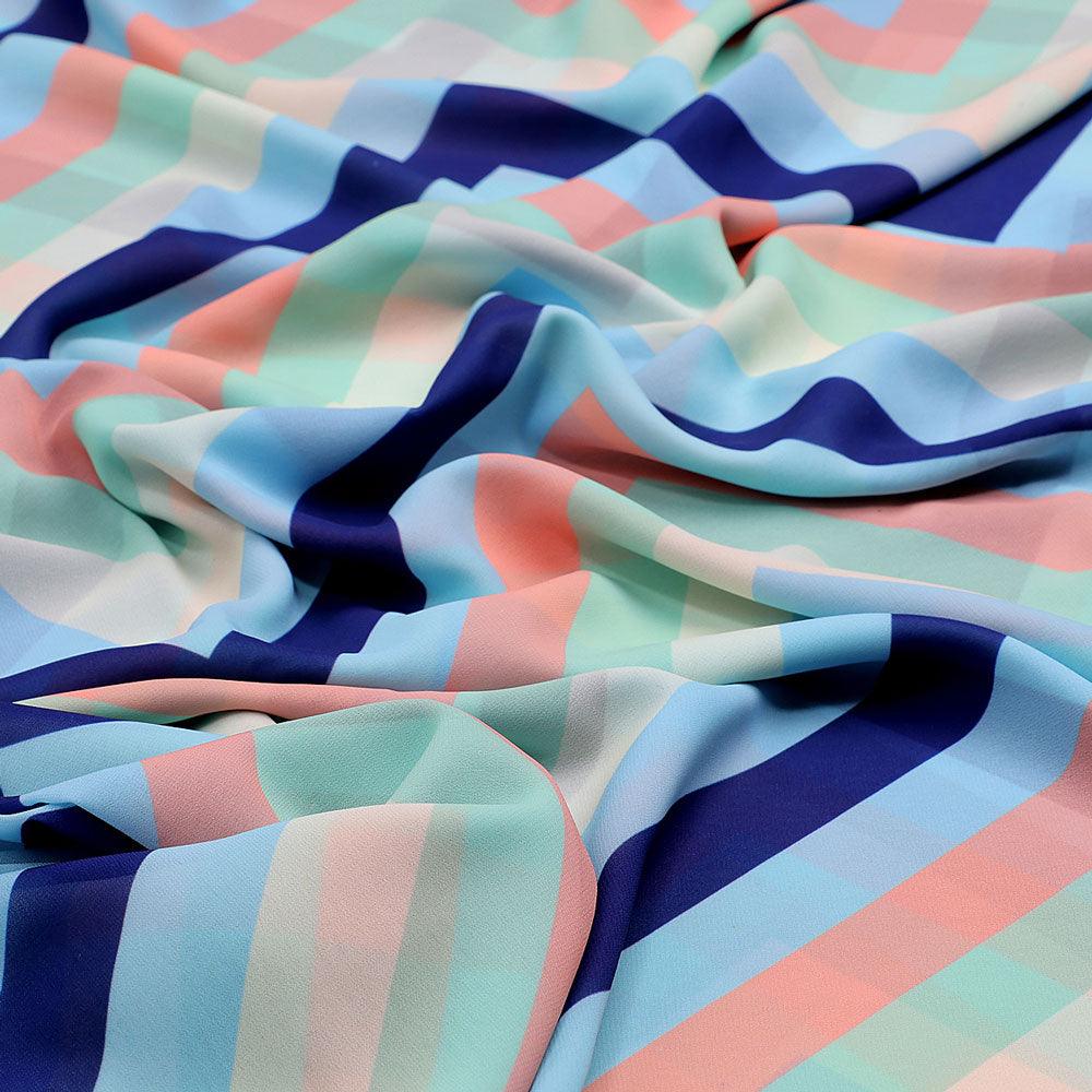 Decorative Zigzag Strips Digital Printed Fabric - Weightless – we 0 ta09260p11 110 decorative zigzag strips digital printed fabric weightless 3