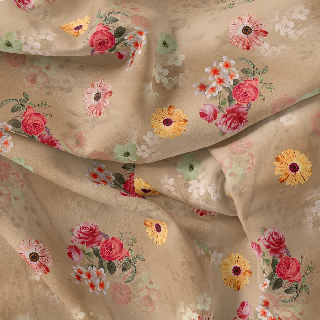 Multitype Of Flower Sunflower And Roses Digital Printed Fabric - Weightless – we 0 ta09572c 110 multitype of flower sunflower and roses digital printed fabric weightless 3