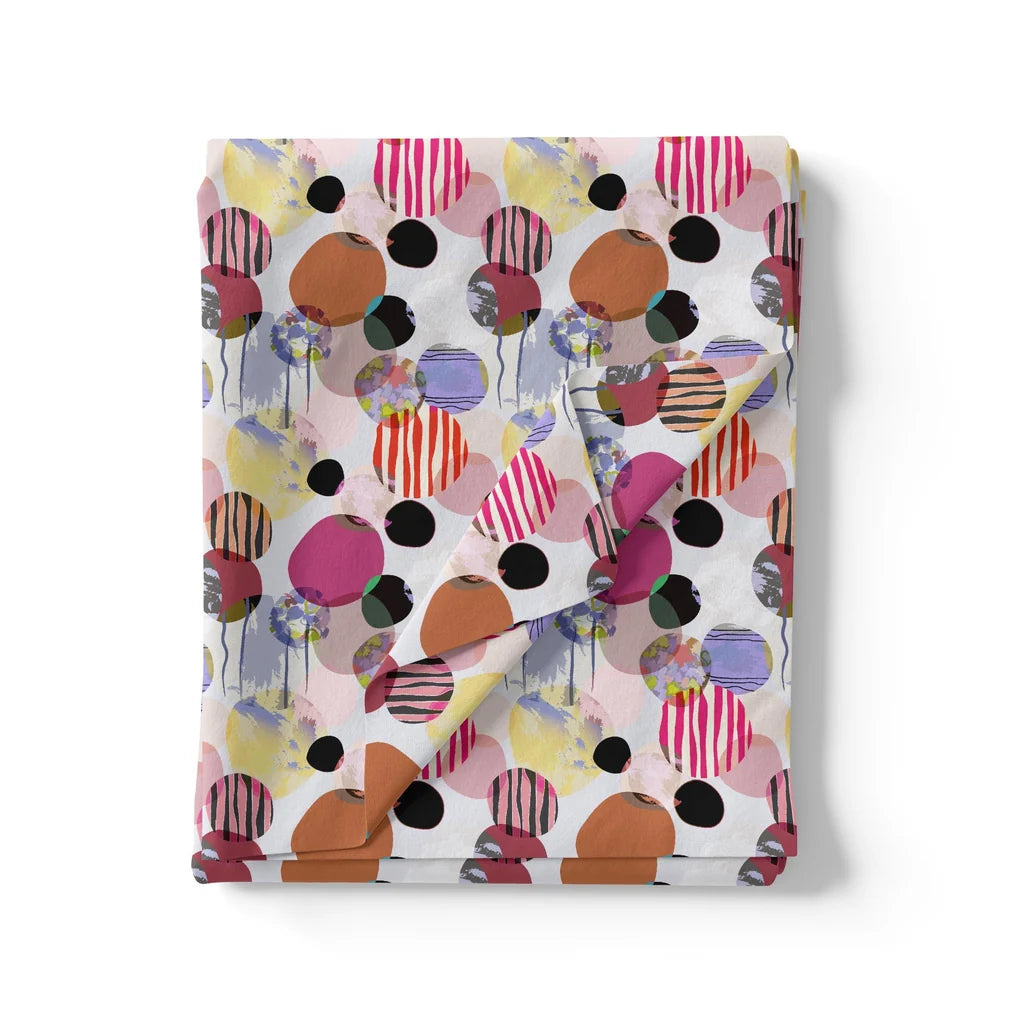 Colourful Bubble Stone Circle Digital Printed Fabric - Weightless – we 0 ta09595b 110 colourful bubble stone circle digital printed fabric weightless 3