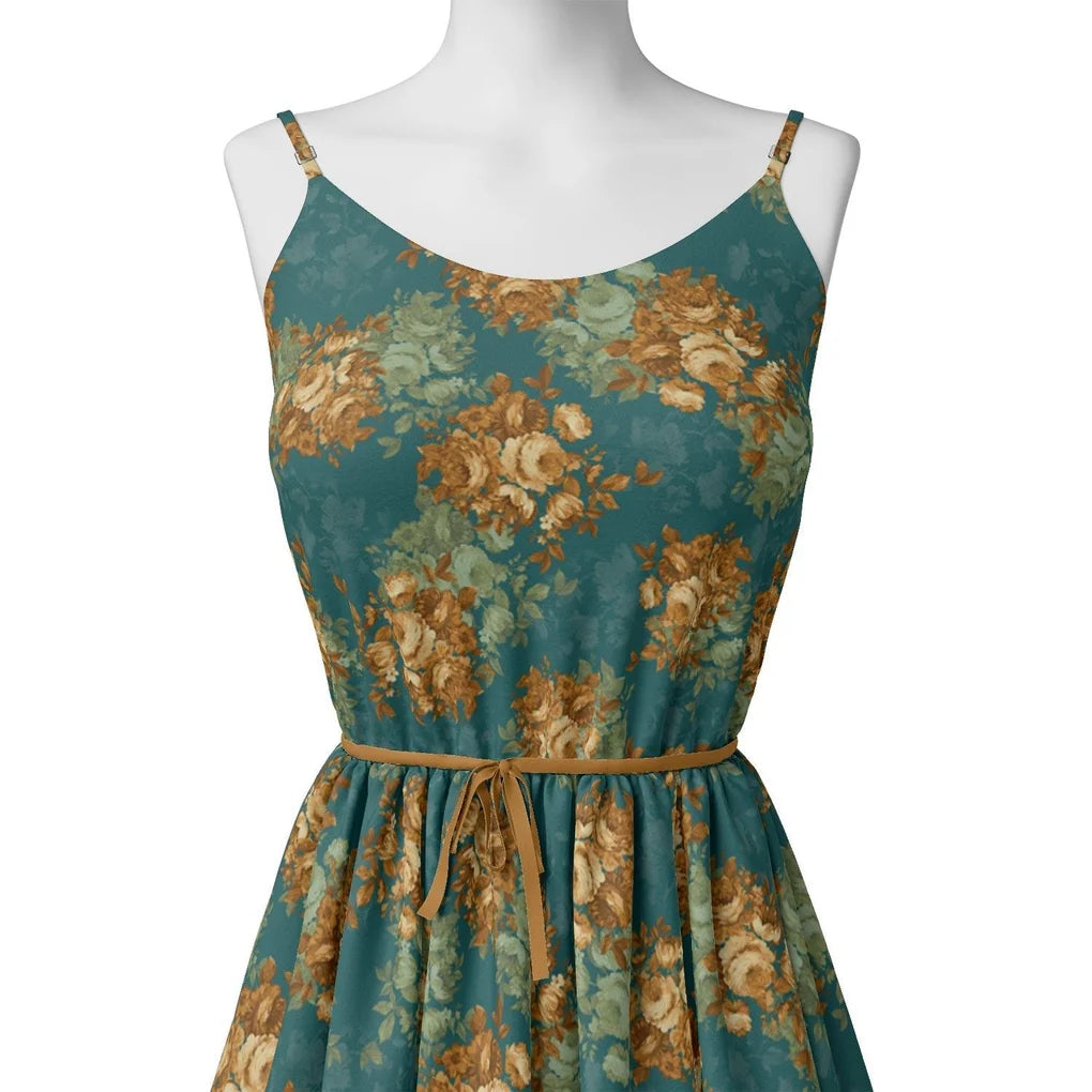 Big Golden Rose With Dark Paua Shell Colour Digital Printed Fabric - Weightless – we 0 ta09612p4 110 big golden rose with dark paua shell colour digital printed fabric weightless 2