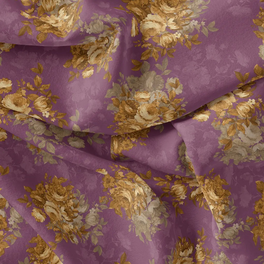 Big Rose With Dark Scintillating Violet Colour Digital Printed Fabric - Weightless – we 0 ta09612p5 110 big rose with dark scintillating violet colour digital printed fabric weightless 4