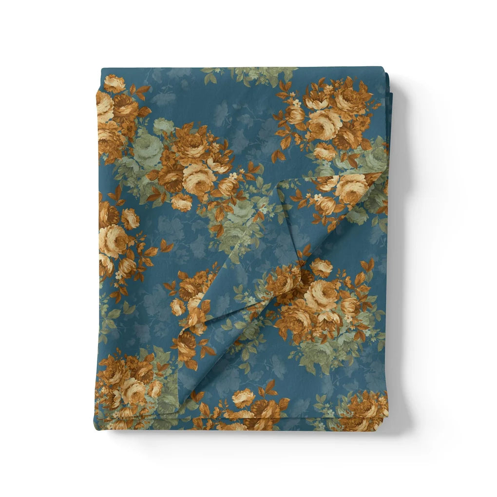 Vintage Bright Gray Background With Golden Rose Digital Printed Fabric - Weightless – we 0 ta09612p7 110 vintage bright gray background with golden rose digital printed fabric weightless 3