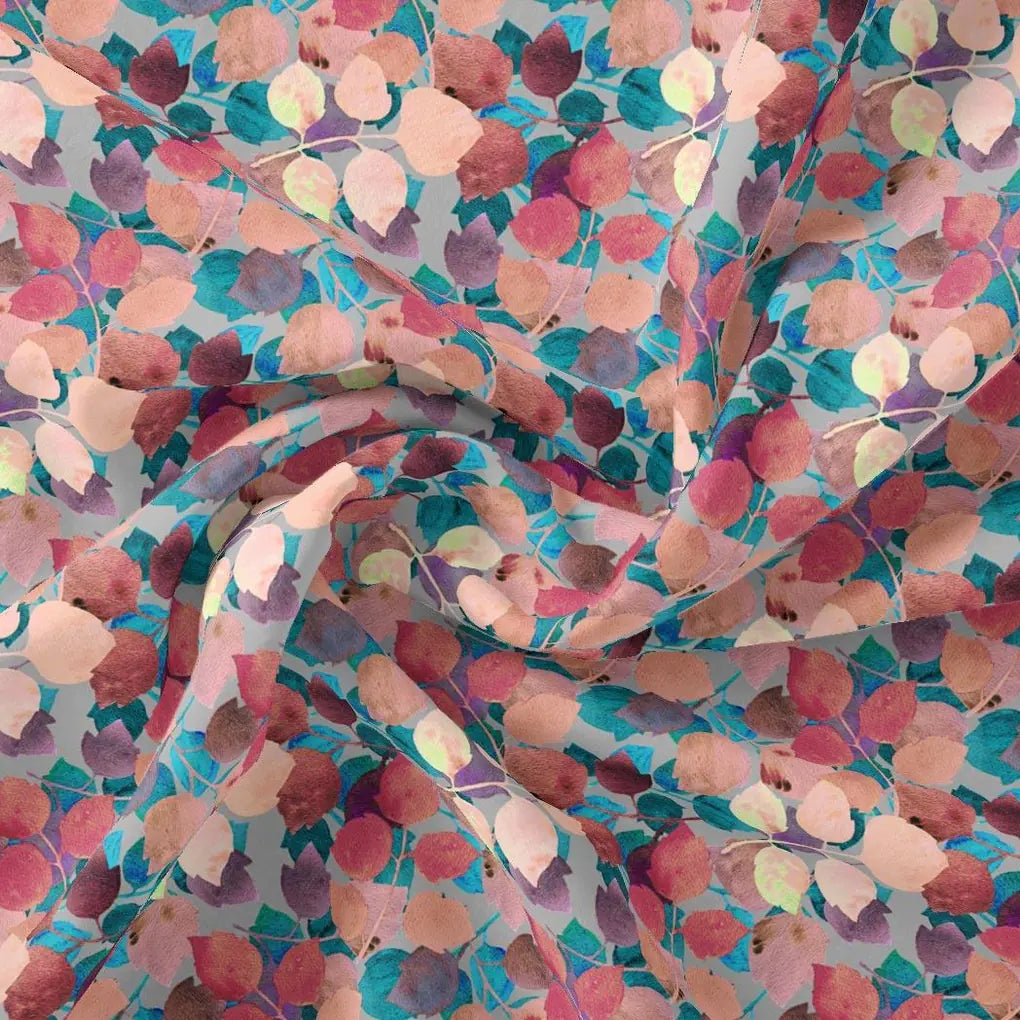 Colourful Box Elder Leaves Digital Printed Fabric - Weightless – we 0 ta09656a 110 colourful box elder leaves digital printed fabric weightless 1