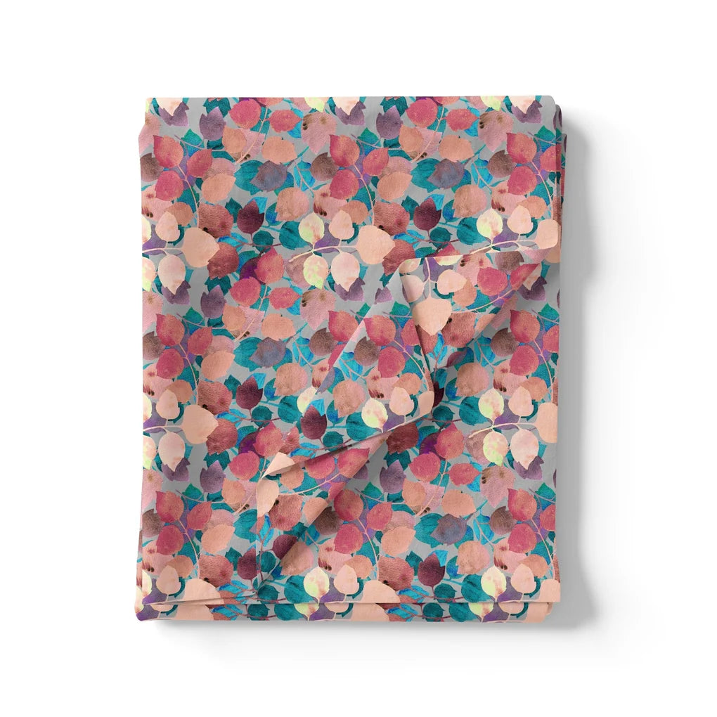 Colourful Box Elder Leaves Digital Printed Fabric - Weightless – we 0 ta09656a 110 colourful box elder leaves digital printed fabric weightless 3