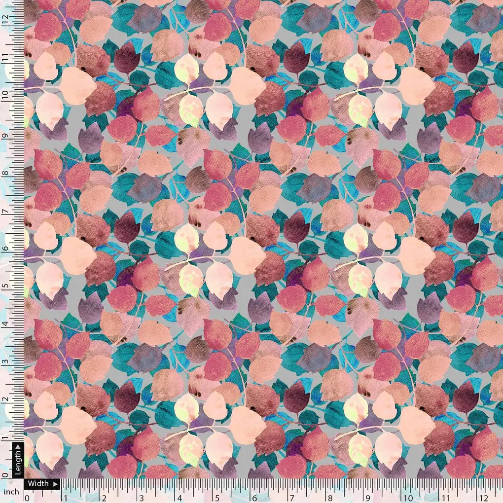 Colourful Box Elder Leaves Digital Printed Fabric - Weightless – we 0 ta09656a 110 colourful box elder leaves digital printed fabric weightless 5