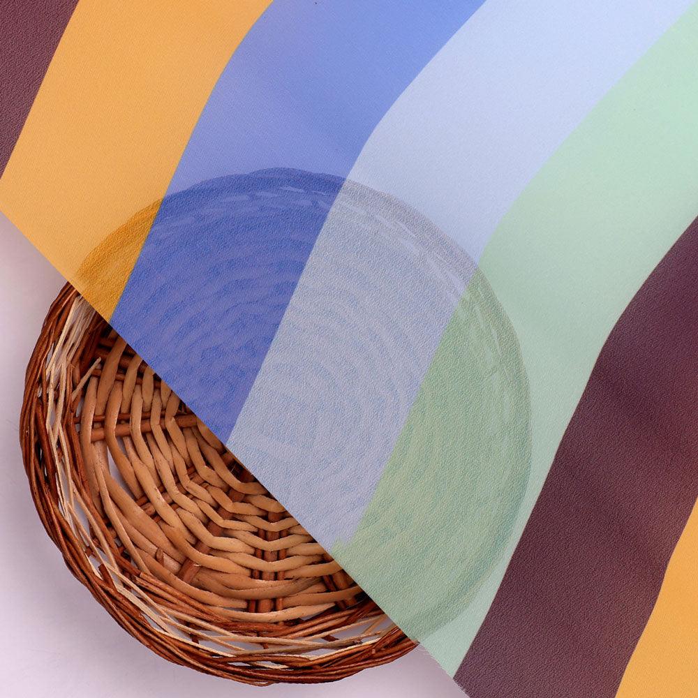 Morden Multicolour Rainbow Strips Digital Printed Fabric - Weightless – we 0 ta09664 110 morden multicolour rainbow strips digital printed fabric weightless 2