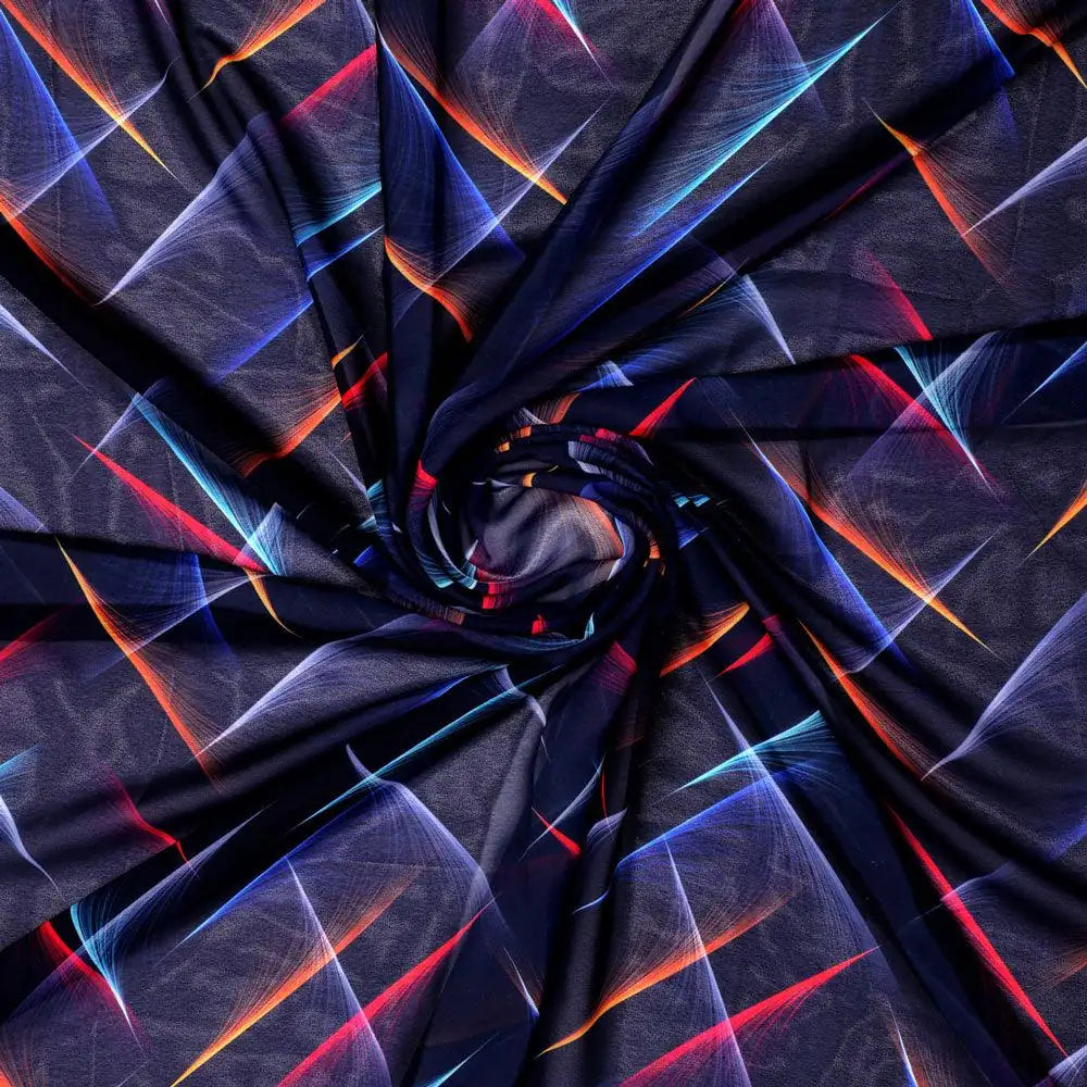 Classic Colourful Feather With Blue Background Digital Printed Fabric - Weightless – we 0 ta09682pb 110 classic colourful feather with blue background digital printed fabric weightless 1