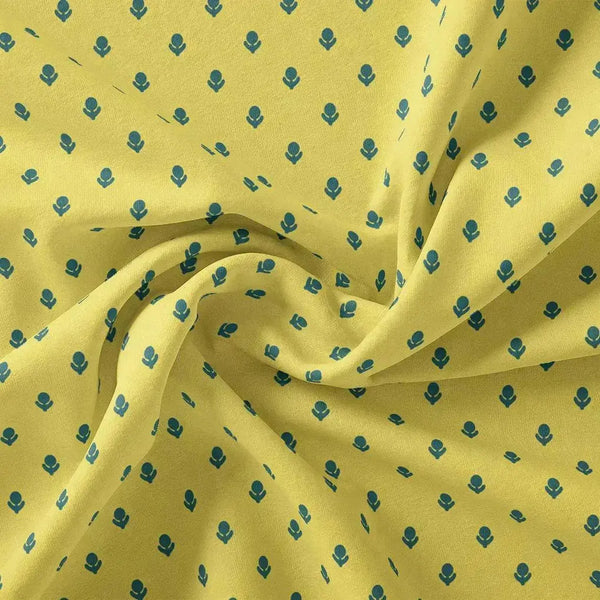 Lemon Yellow Small And Single Motif Allover Digital Printed Fabric - Weightless – we 0 ta7590p2 110 lemon yellow small and single motif allover digital printed fabric weightless 1