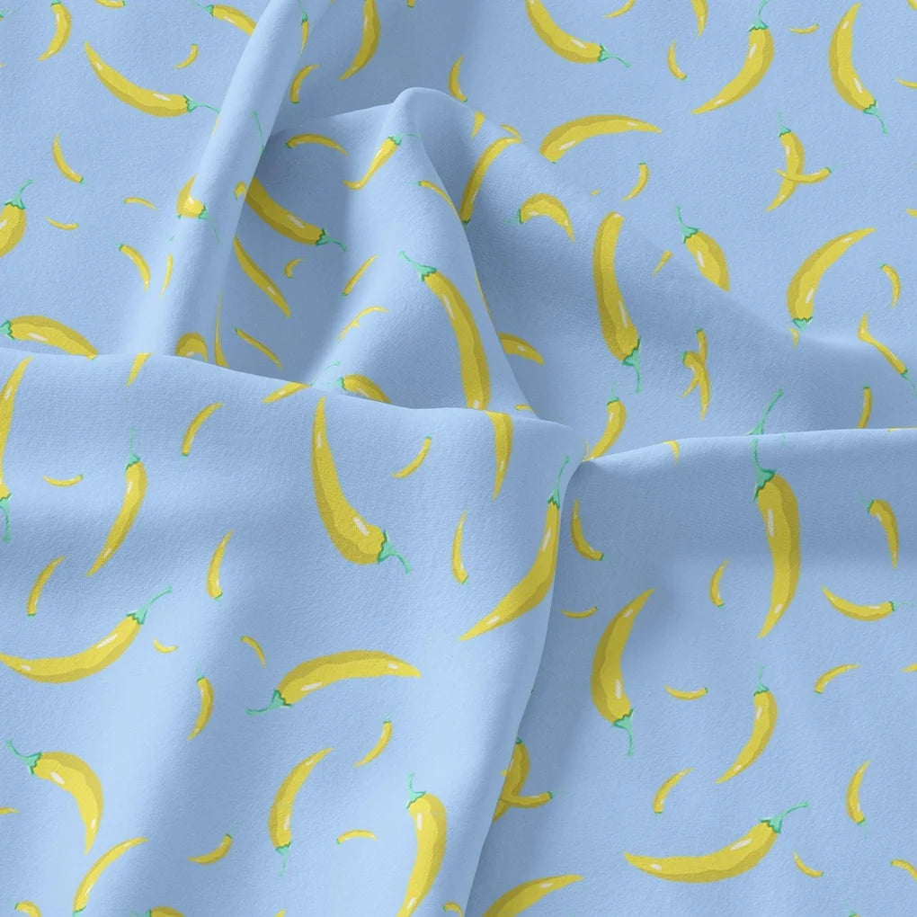Yellow Mirchi Allover Digital Printed Fabric - Weightless – we 0 ta7619p1 110 yellow mirchi allover digital printed fabric weightless 3