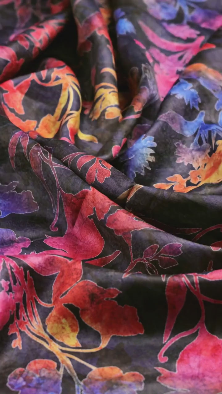 BSY Velvet Floral Print Fabric