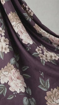 Maroon Vintage Floral Pure Cotton Fabric – Breathable Digital Print for Kurtas & Dresses