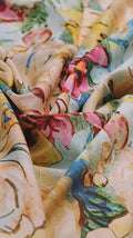 Multicolor Abstract Watercolour Floral Premium Quality Digital Printed Fabric