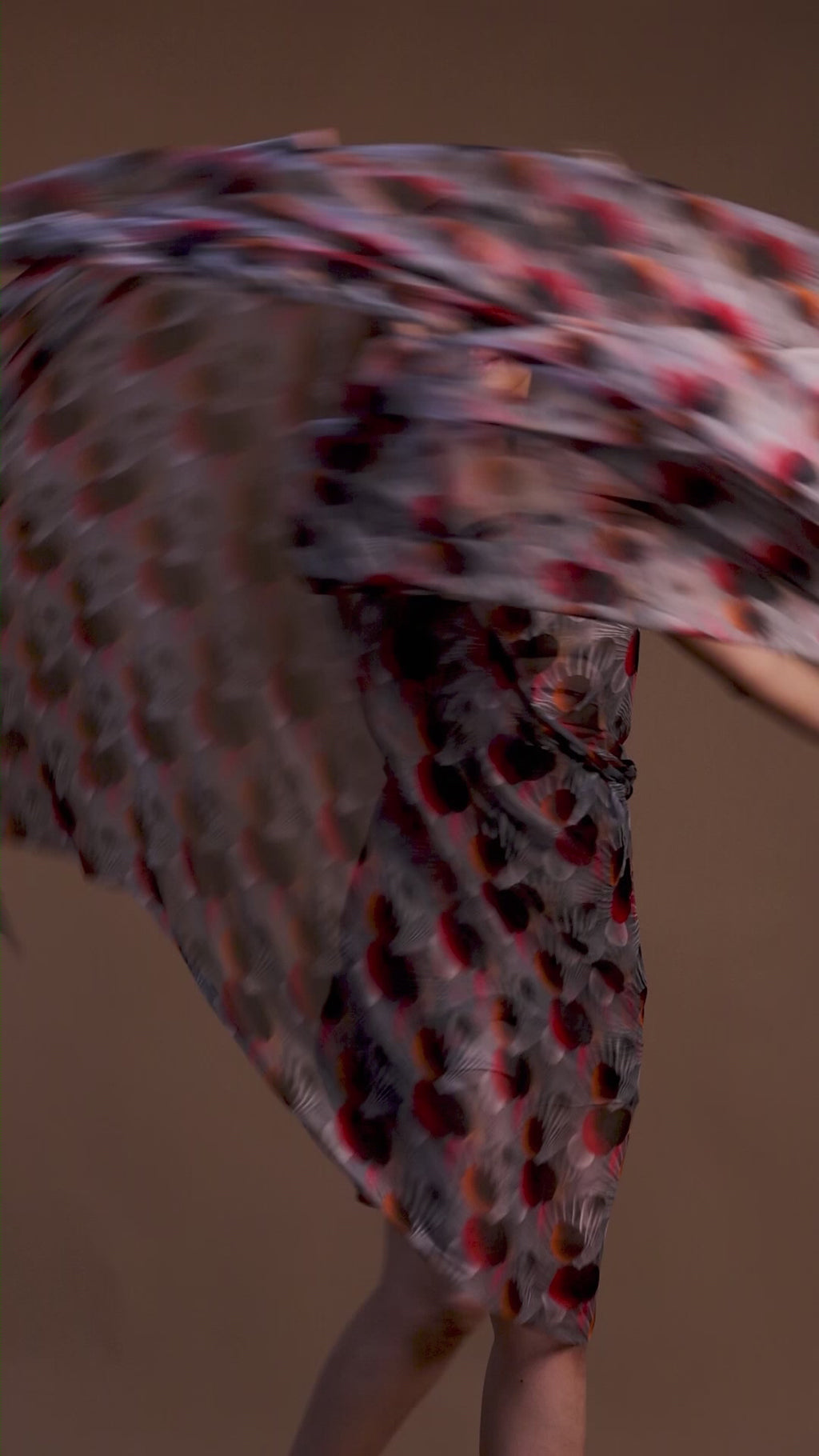 Blue Abstract Printed Pure Chiffon Fabric