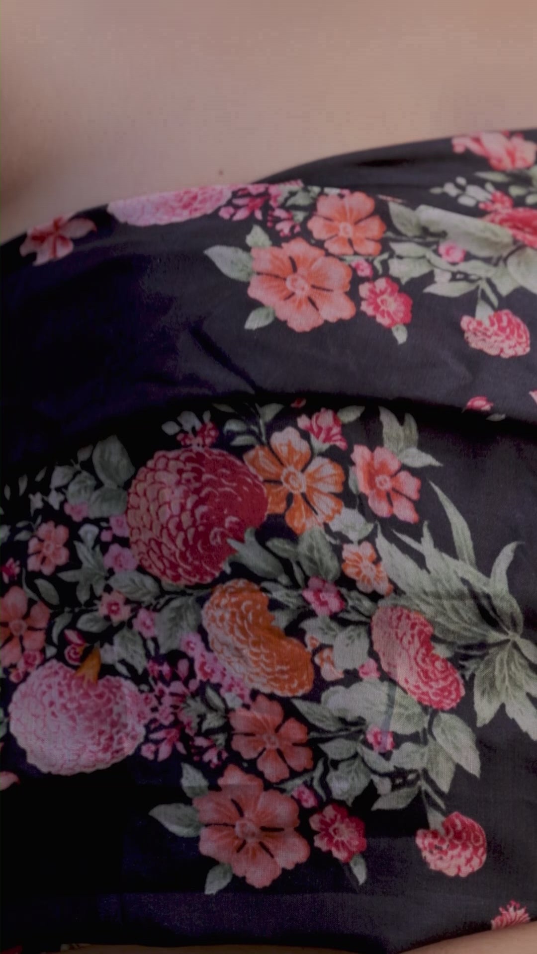 Red Leaves Printed Pure Muslin Fabric