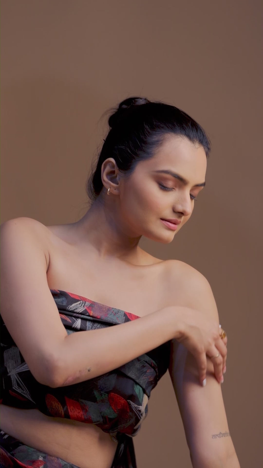 Black Geometric Printed Pure Muslin Fabric