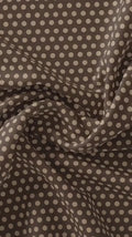 Brown Polka Dot Digital Printed Fabric