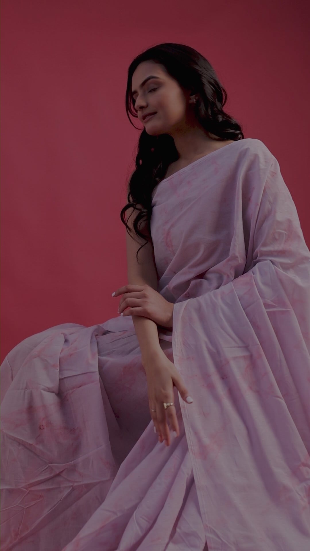 Pink Abstract Pure Cotton Printed Fabric