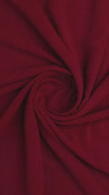 Maroon Red Plain Georgette Solid Fabric