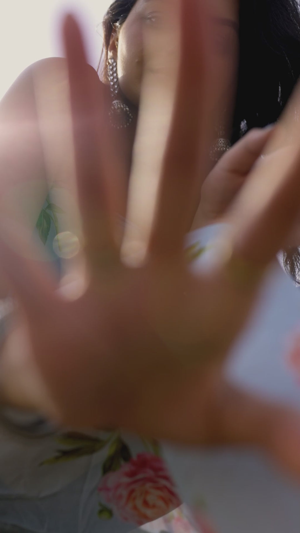 Skyblue Flower Pure Georgette Printed Fabric