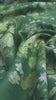Green Painterly Garden Floral Print Linen Digital Printed Fabric