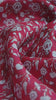 Red Ethnic Floral Jaal Tusser Silk Digital Printed Fabric