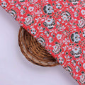 Vibrant Red Floral Jaipuri Style Printed Rayon Fabric – ra 0 ma04295 114 3