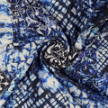 Blue & White Tie Dye Damask Patchwork Rayon Fabric – ra 0 ta0024 114 2