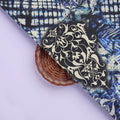 Blue & White Tie Dye Damask Patchwork Rayon Fabric – ra 0 ta0024 114 3