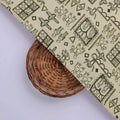 Beige Tribal Motif Quirky Art Print Soft Rayon Fabric – ra 0 ta01268 114 3