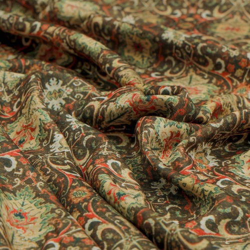 Vintage Damask & Ogee Patterned Soft Rayon Dress Fabric – ra 0 ta01322 114 1