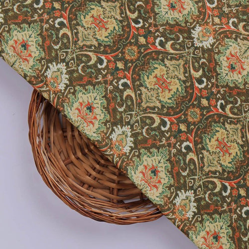 Vintage Damask & Ogee Patterned Soft Rayon Dress Fabric – ra 0 ta01322 114 3
