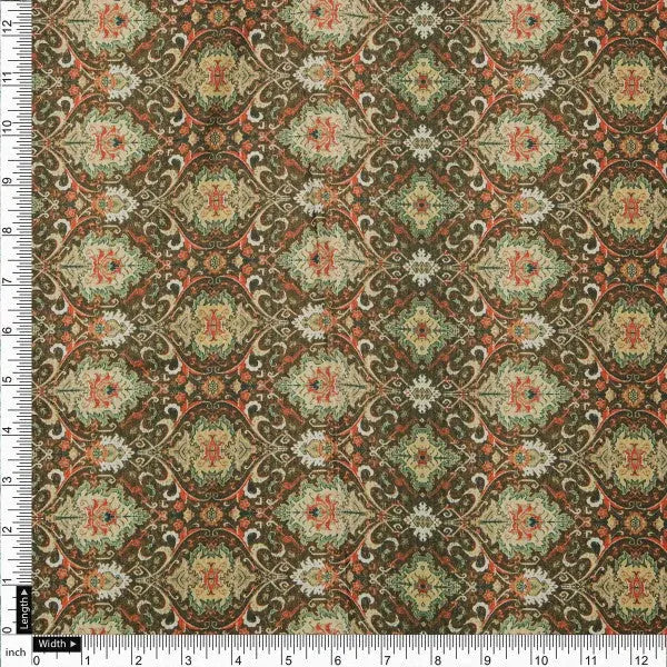 Vintage Damask & Ogee Patterned Soft Rayon Dress Fabric – ra 0 ta01322 114 4