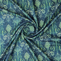 Teal and Lime Green Damask Patterned Rayon Fabric – ra 0 ta0240 114 2 7ef16603 0799 41ff 9aa2 1edb5debd45b