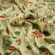 Autumnal Leaves & Berries Print on Soft Rayon Fabric – ra 0 ta05270 114 1