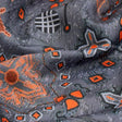 Bohemian Geometric Orange & Grey Printed Rayon Fabric – ra 0 ta05417 114 1