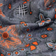 Bohemian Geometric Orange & Grey Printed Rayon Fabric – ra 0 ta05417 114 1