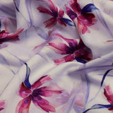Fuchsia & Violet Watercolour Floral Printed Rayon Fabric – ra 0 ta05587 114 1