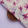 Fuchsia & Violet Watercolour Floral Printed Rayon Fabric – ra 0 ta05587 114 3