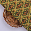 Mustard & Green Ethnic Damask Patterned Rayon Fabric – ra 0 ta05888 114 3