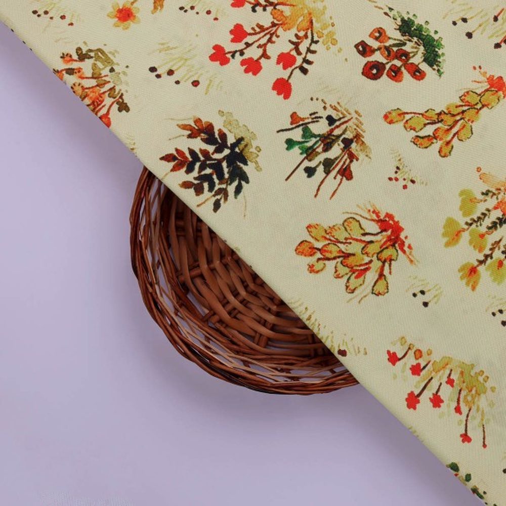 Painterly Autumn Ditsy Floral Printed Rayon Fabric – ra 0 ta0697 114 3