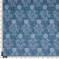 Teal Blue Damask Inspired Ethnic Floral Rayon Fabric – ra 0 ta0710 114 4