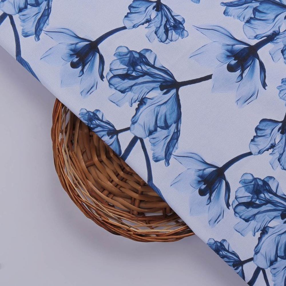 Blue Tulip Floral Print Soft Rayon Fabric for Dresses – ra 0 ta08177 114 3