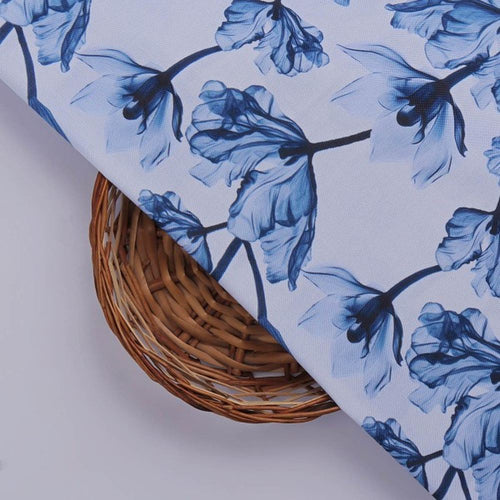 Blue Tulip Floral Print Soft Rayon Fabric for Dresses – ra 0 ta08177 114 3