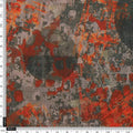 Charcoal & Rust Abstract Grunge Printed Rayon Fabric – ra 0 ta1226 114 4