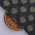 Charcoal Black & Olive Green Tree Printed Rayon Fabric – ra 0 ta1229 114 3