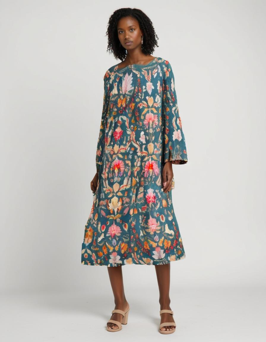 Red Kalamkari Pure Muslin Printed Fabric Material