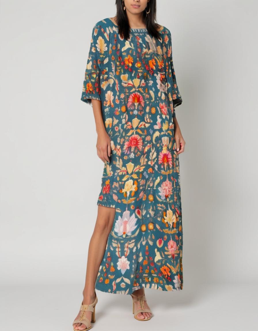 Red Kalamkari Pure Muslin Printed Fabric Material