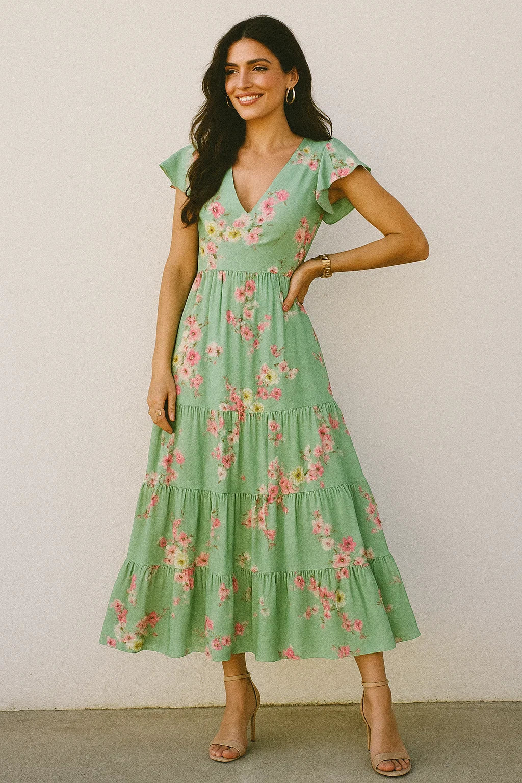 Multi Colour Tiny Beautiful Chintz Printed Fabric - Crepe